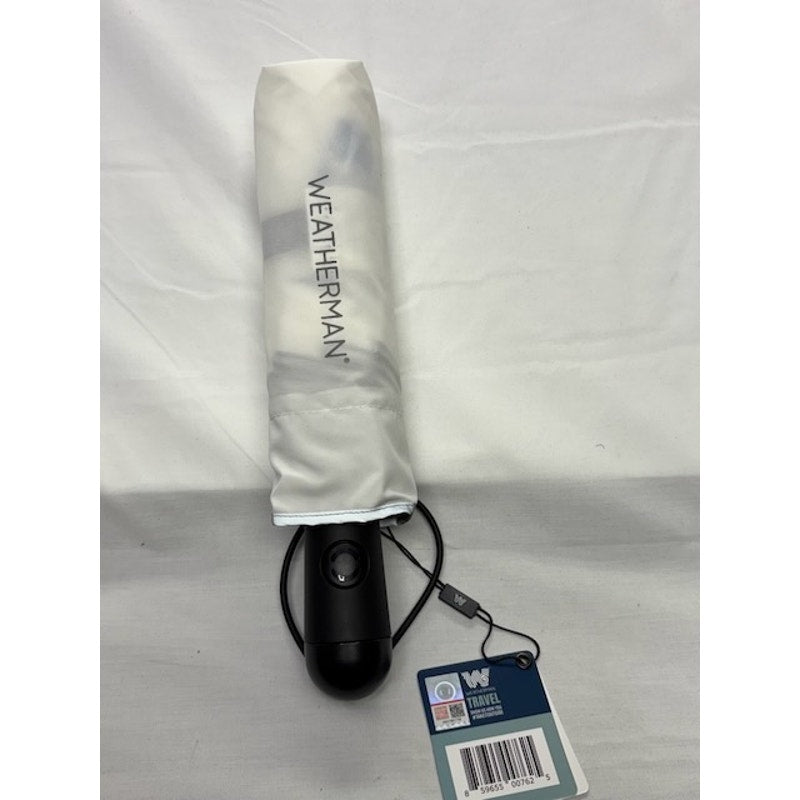 WeatherMan UNC North Carolina Tar Heels Compact Travel Umbrella NCAA White