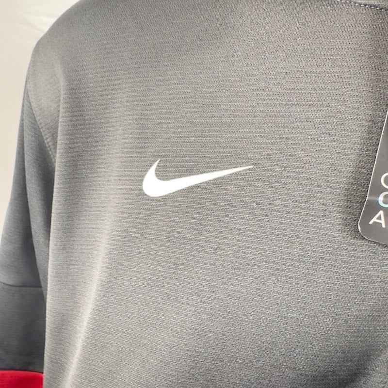 Nike Oklahoma Sooner Football On Field 1/4 Zip Jacket Gray Red Mens Size Large