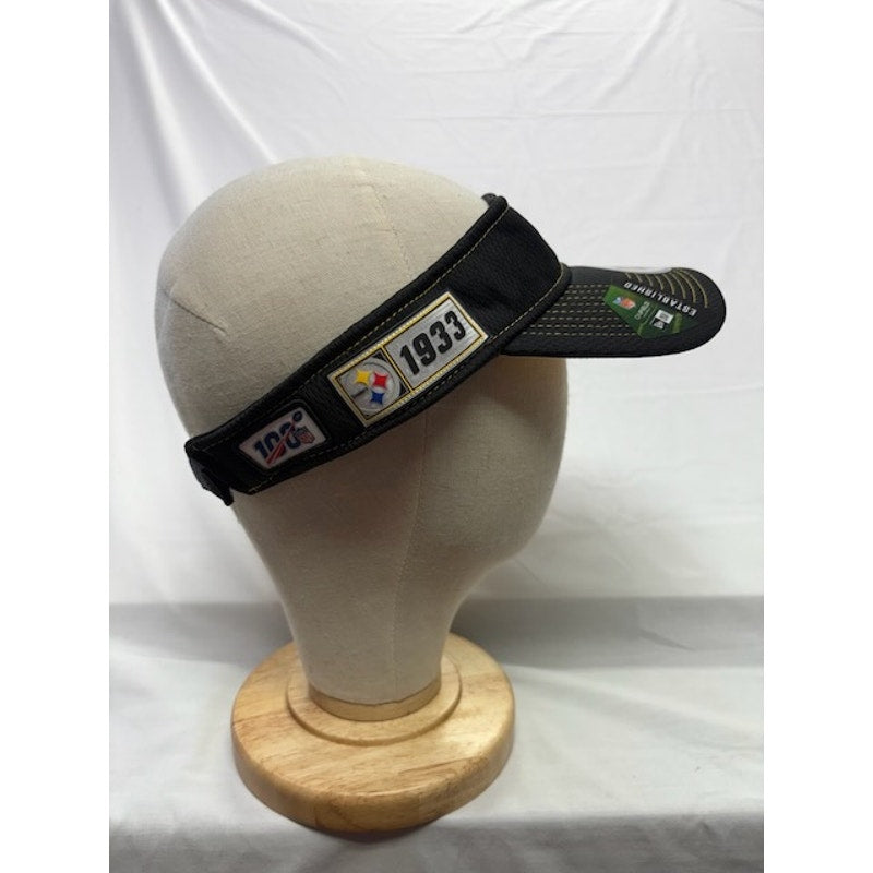 New Era Pittsburgh Steelers Adjustable Visor NFL Black Gold Unisex OSFM