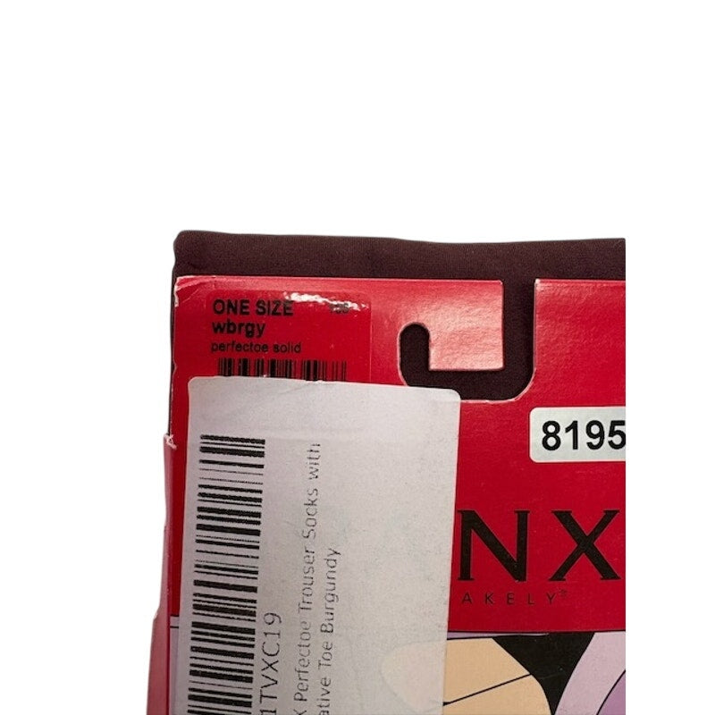SPANX Perfoctoe Solid Trouser Socks with Innovative Burgundy Womens One Size