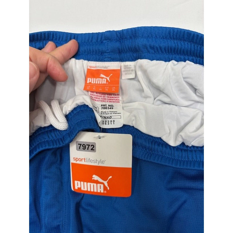 Puma Athletic Sports Shorts Elastic Waist Pull-On Blue/White Mens Size XL