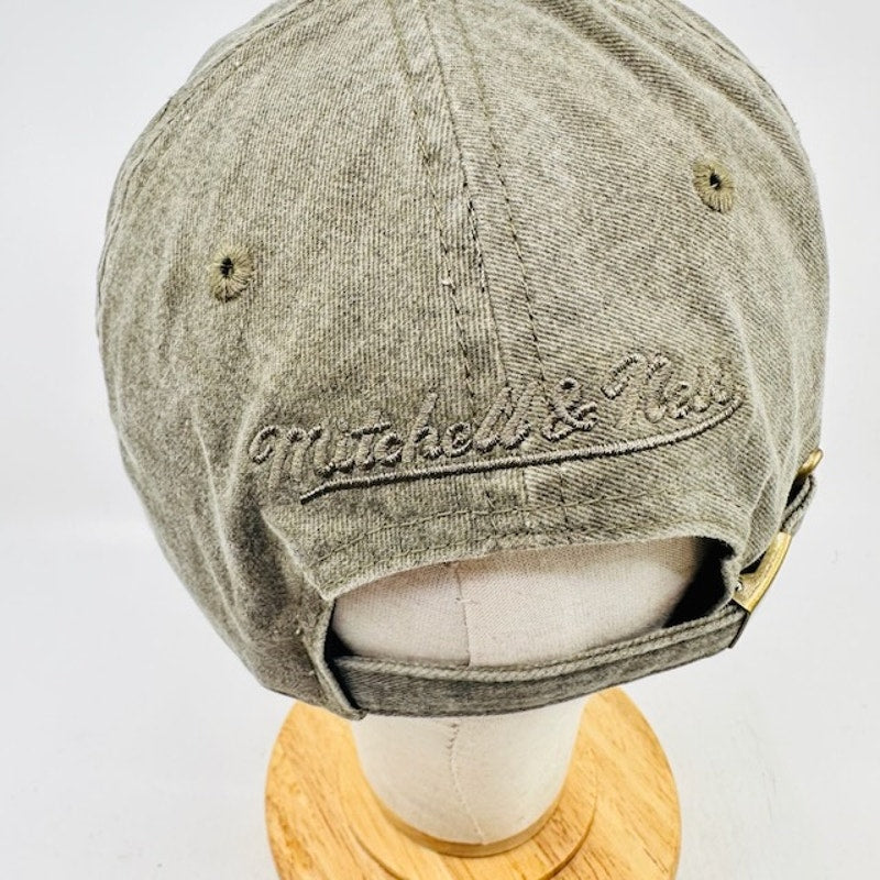 Mitchell & Ness NBA Utah Jazz Blast Dad Hat Adjustable Washed Beige Mens OS