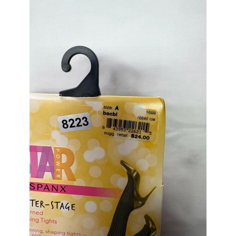 Star Power By SPANX Center-Stage Ribbed Row Shaping Tights Black Size A