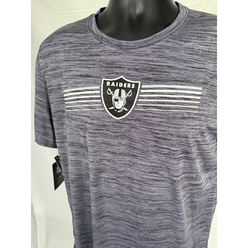 Nike Oakland Raiders Legend Velocity T-Shirt Short Sleeve Gray Mens Medium