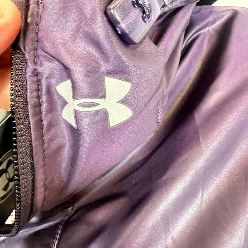Under Armour Run True Jacket Full Zip Hooded Windbreaker Purple Womens Size S