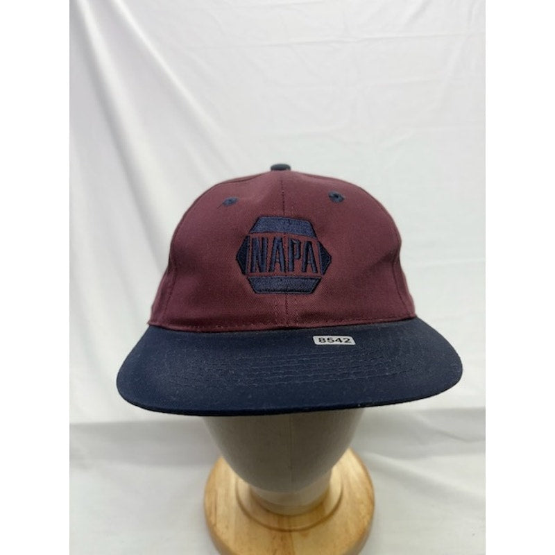 Sportsman NAPA Auto Parts Snapback Hat Cotton Cap Burgundy Navy Adult OSFA