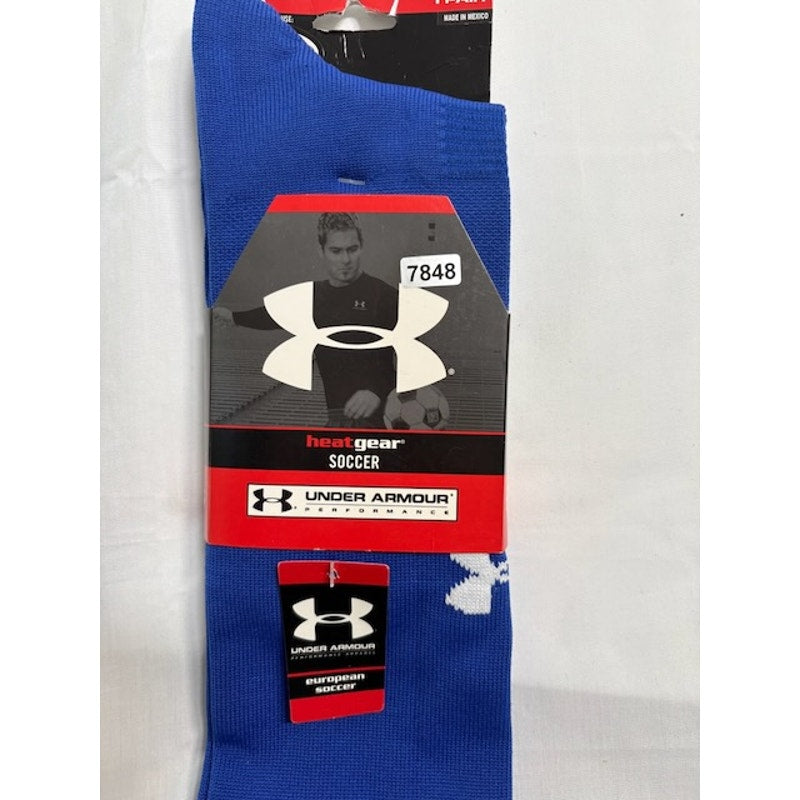Under Armour HeatGear Soccer Socks Over The Calf Royal Blue Adult Size L
