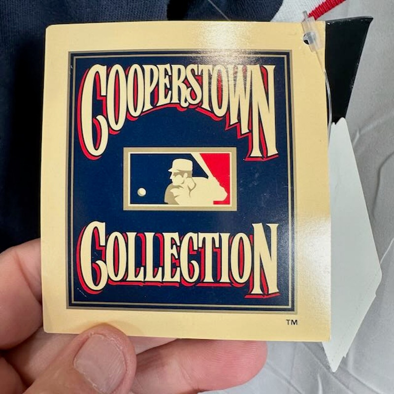 New Era MLB Boston Red Sox Cooperstown Official Logo Tee Navy Blue Mens Size XL