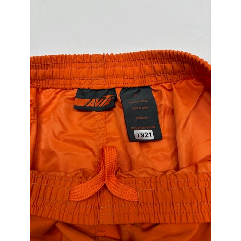 Avia Elastic Waist Athletic Cargo Shorts Pull-On Orange Womens Size XL