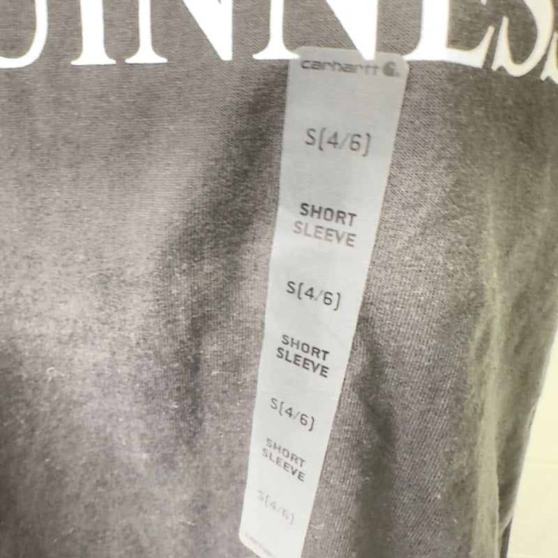 Carhartt Guinness Graphic T-Shirt Short Sleeve Crew Neck Black Womens S