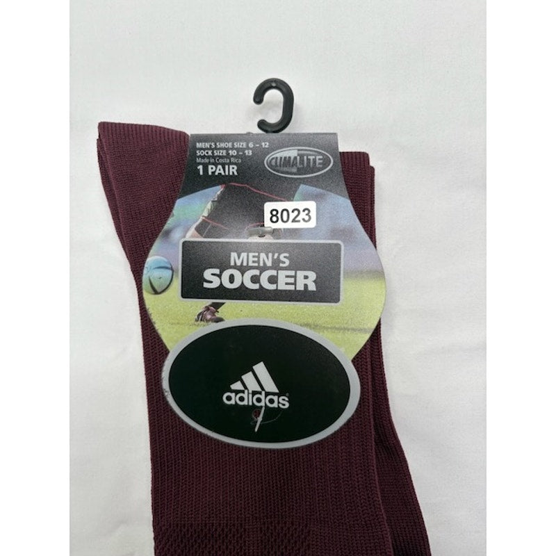 Adidas NCAA Elite Soccer Socks Knee High Maroon/White Mens Shoe Size 6-12