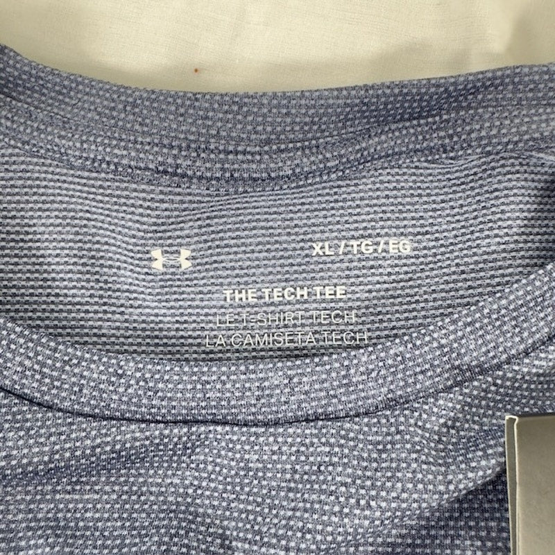 Under Armour UA Tech 2.0 Textured Short Sleeve T-Shirt Gray/Blue Mens Size XL