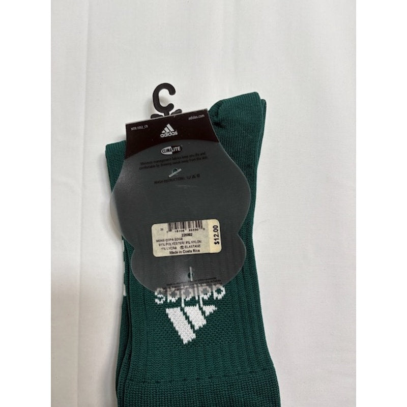 Adidas Copa Edge Soccer Socks Over The Calf Green/White Mens Size 6-12
