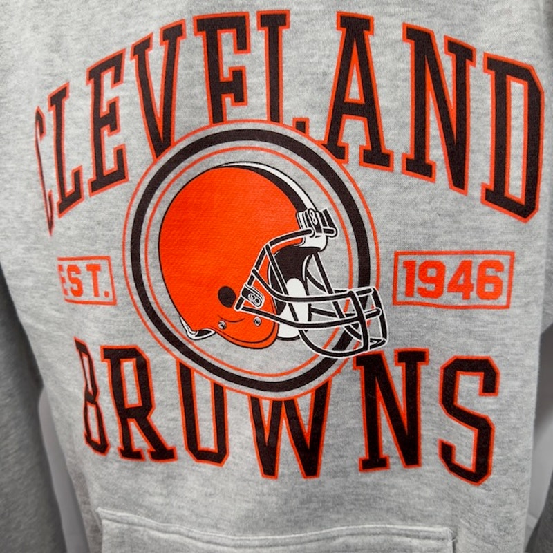 Junk Food NFL Cleveland Browns Football Hoodie Pullover Gray Mens Size Medium