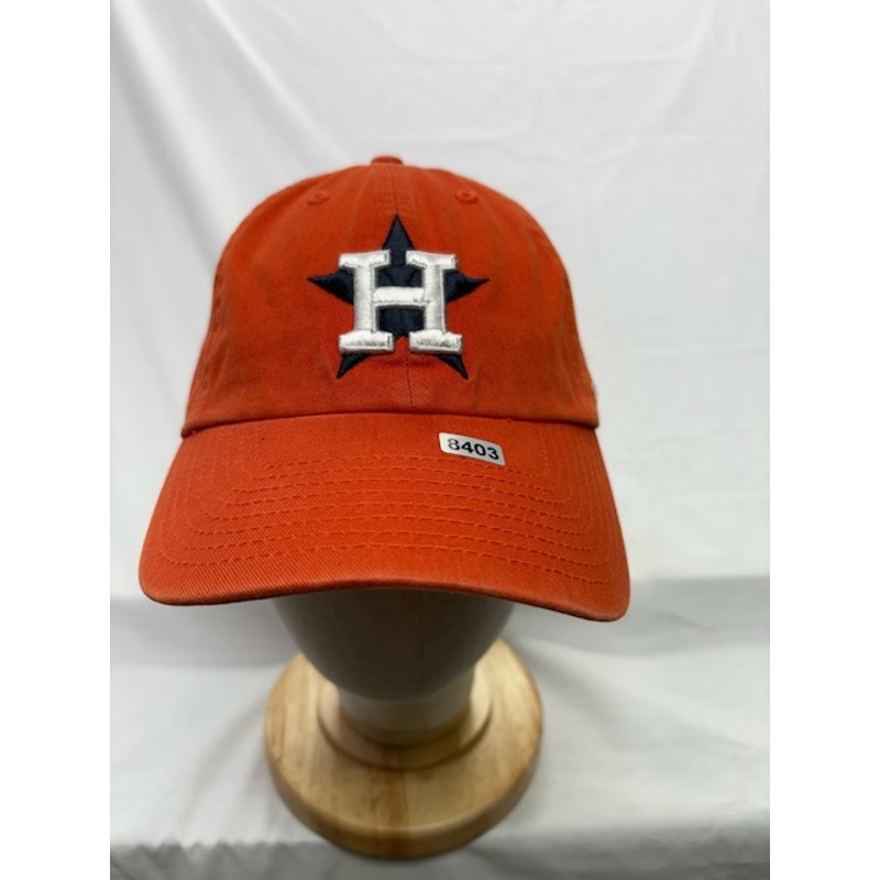47 Brand Houston Astros Fitted Hat MLB Baseball Cap Orange Adult Size Large