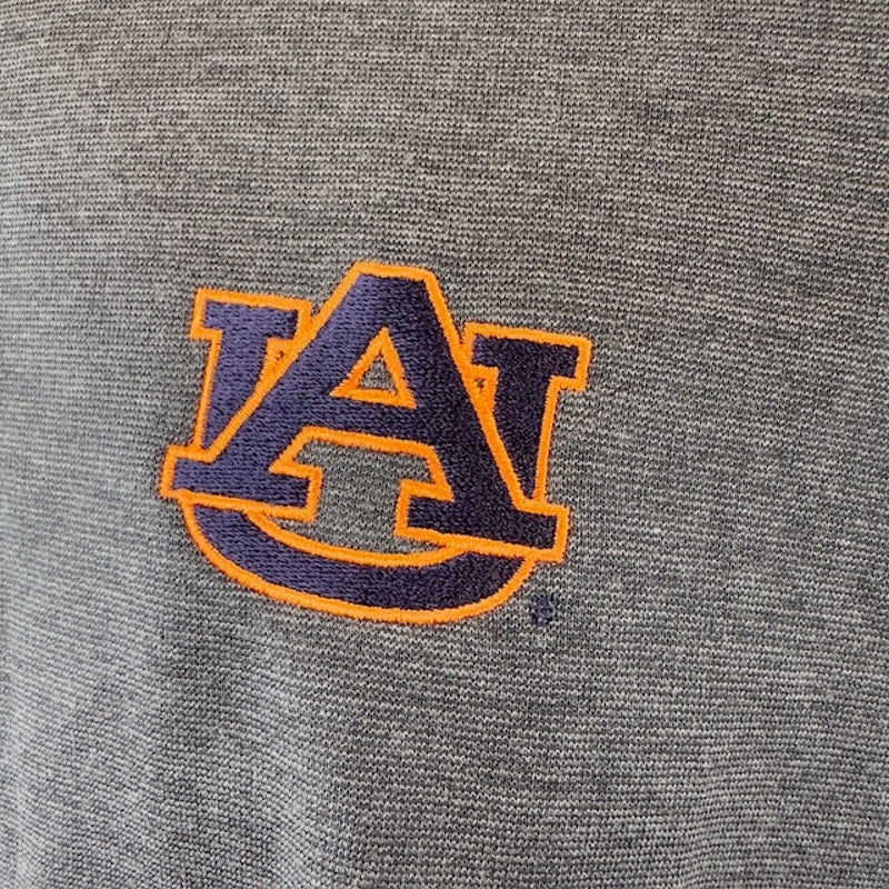Tommy Bahama Auburn University New Firewall Half-Zip Sweatshirt Gray Mens M