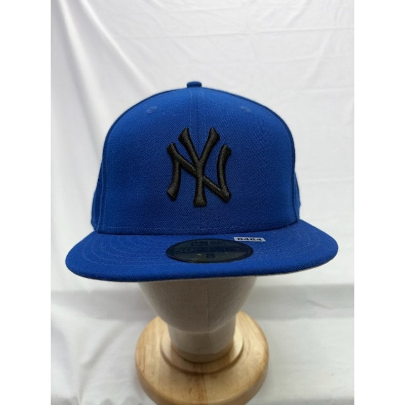 New Era 59FIFTY New York Yankees Fitted Cap Black Logo Blue Mens OSFM