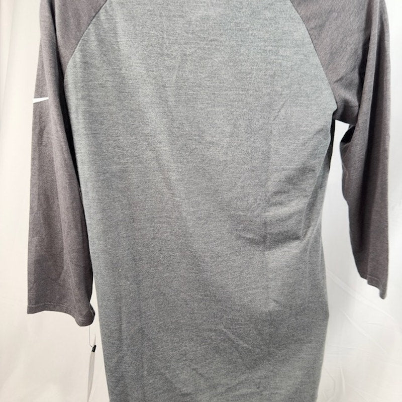Nike NFL Las Vegas Raiders Tri-Blend Raglan 3/4-Sleeve T-Shirt Gray Womens M