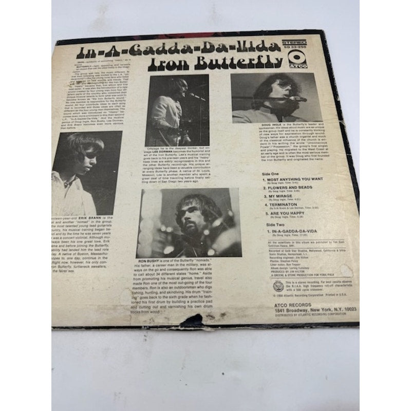 Iron Butterfly – In-A-Gadda-Da-Vida 1968 Vinyl Album Record