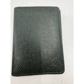 Louis Vuitton Taiga Leather Bifold Pass ID Card Holder Dark Green In Box