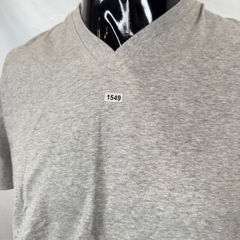 NWOT Psycho Bunny Mens V-Neck T-Shirt Short Sleeve Pima Cotton Heather Gray M