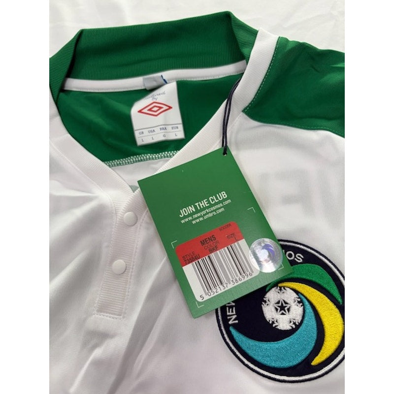 Umbro 2011-12 New York Cosmos Soccer Jersey Shirt White/Green Mens Size L