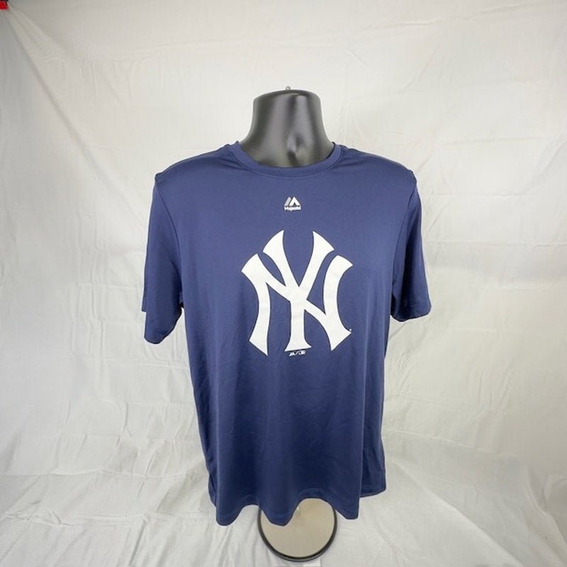 Majestic New York Yankees Team Primary Logo T-Shirt Evolution Tee Navy M