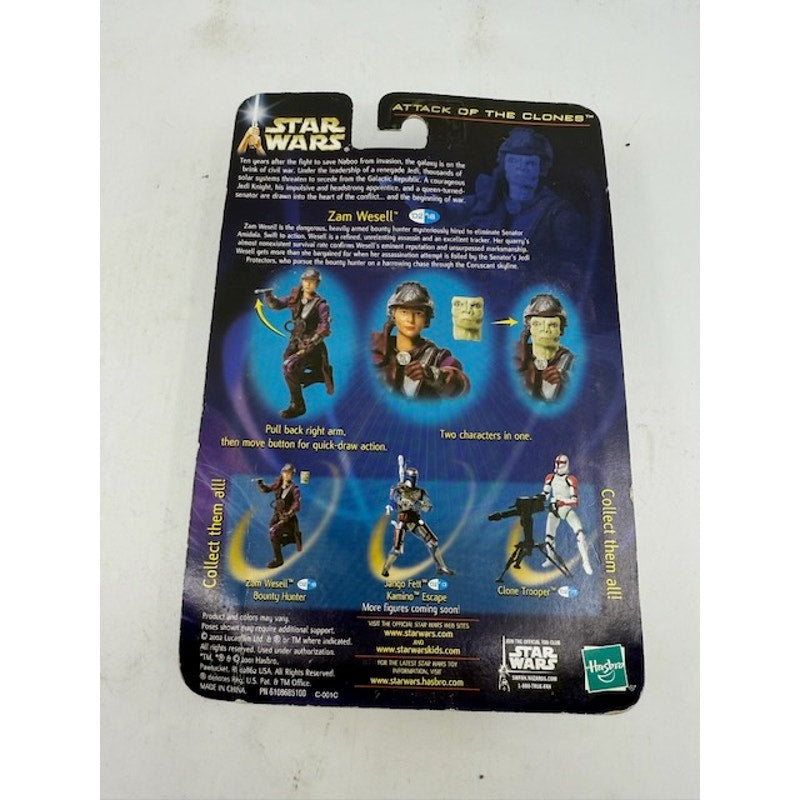 Hasbro Star Wars Attack Of The Clones Sam Wesell Bounty Hunter Action Figure