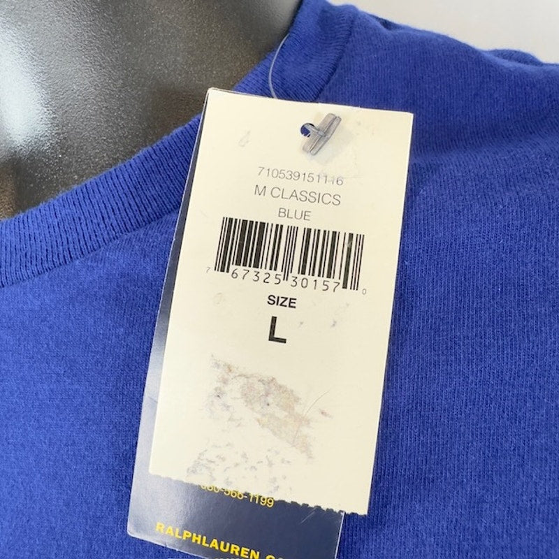 Polo Ralph Lauren T-Shirt Short Sleeves Classic Fit Pony Logo Mens Blue Size L