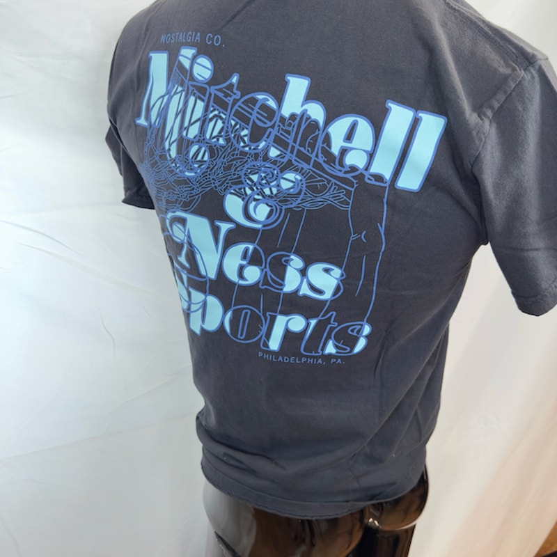 Mitchell & Ness Mens Branded M&N Heavyweight Graphic S/S Tee Black Small
