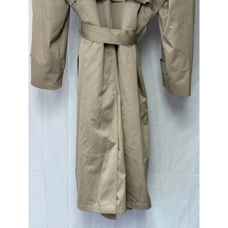 London Fog Vintage Trenchcoat Full-Zp Classic Old Money Luxury Tan Womens Sz 44
