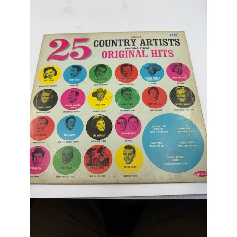 Various – 25 Great Country Artists Singing Their Original Hits 1965 Vinyl Record