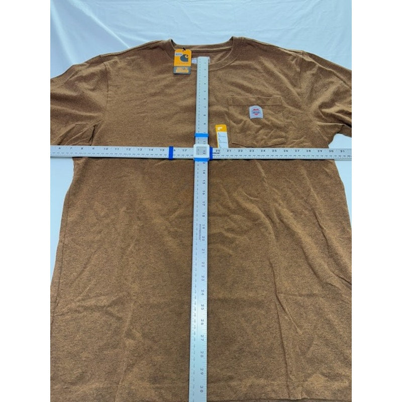 Carhartt Workwear T-Shirt Loose Fit Short Sleeve Brown Mens Size L Tall