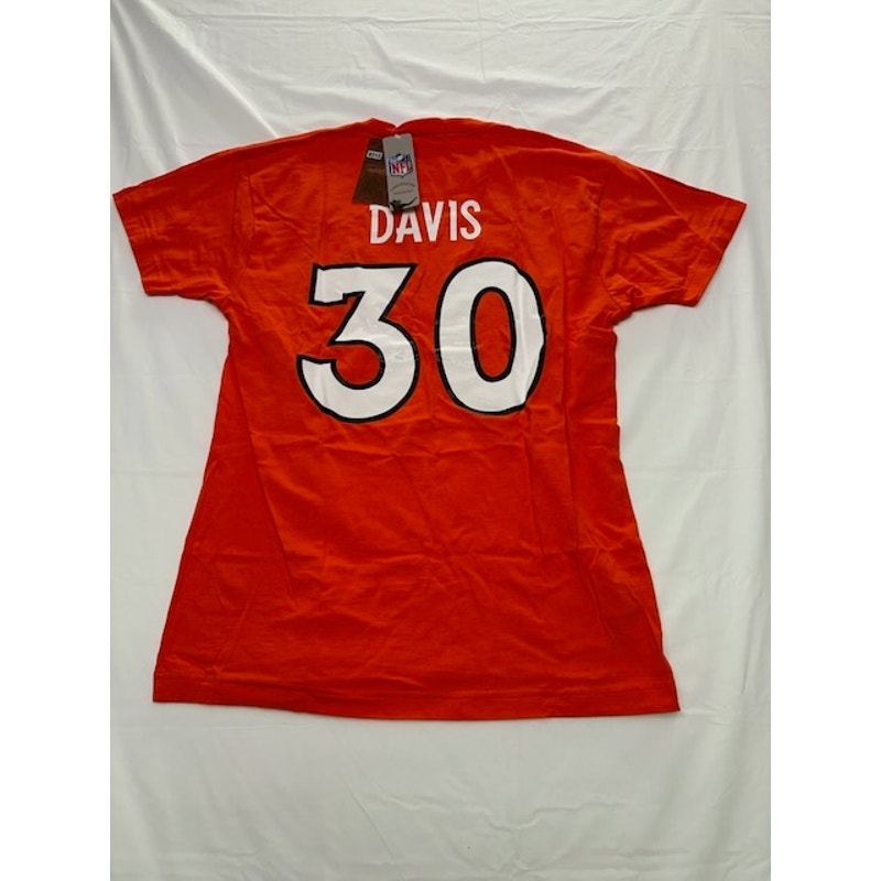 NWT Mitchell & Ness Denver Broncos Terrell Davis #30 Throwback T-Shirt Red Sz S