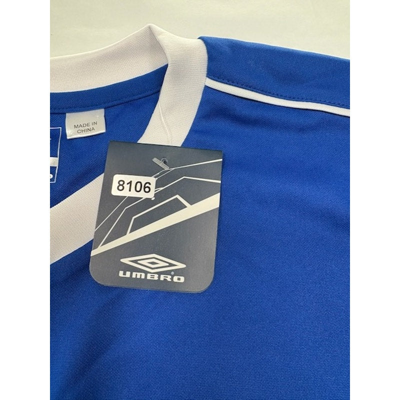 Umbro Azul Jersey Shirt Short Sleeve Crewneck Royal Blue/White Mens Size S