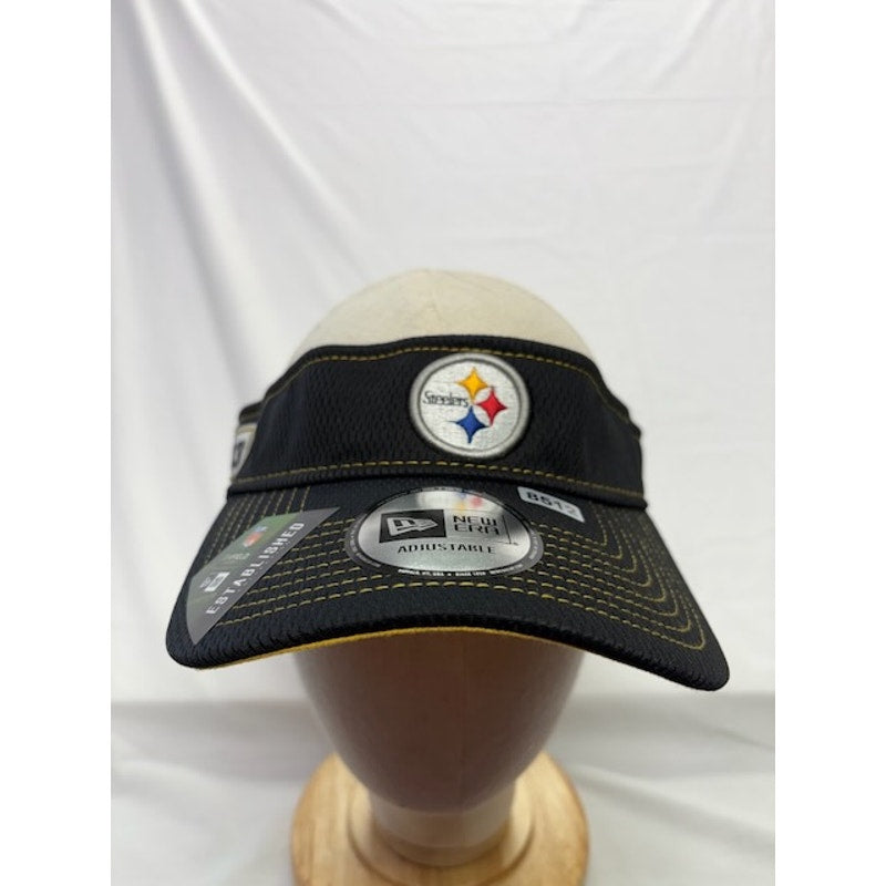 New Era Pittsburgh Steelers Adjustable Visor NFL Black Gold Unisex OSFM