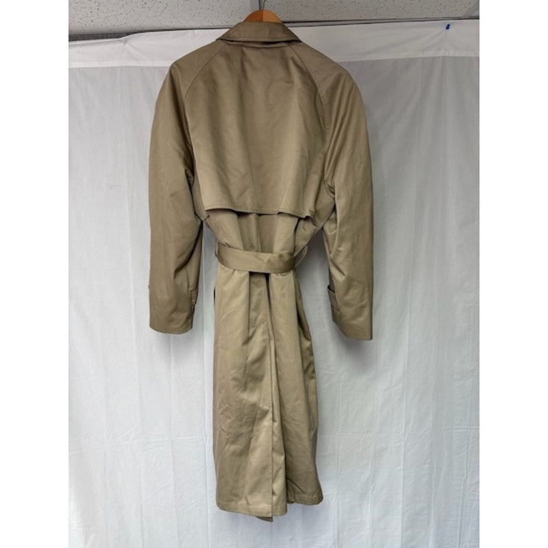 London Fog Vintage Trenchcoat Full-Zp Classic Old Money Luxury Tan Womens Sz 44