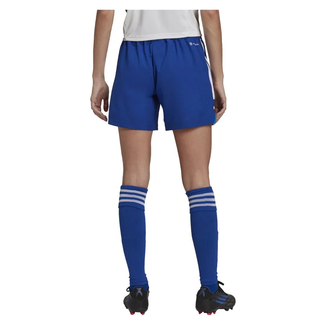 Adidas Condivo Shorts Elastic Waist Regular Fit Cobalt/White Womens Size XL