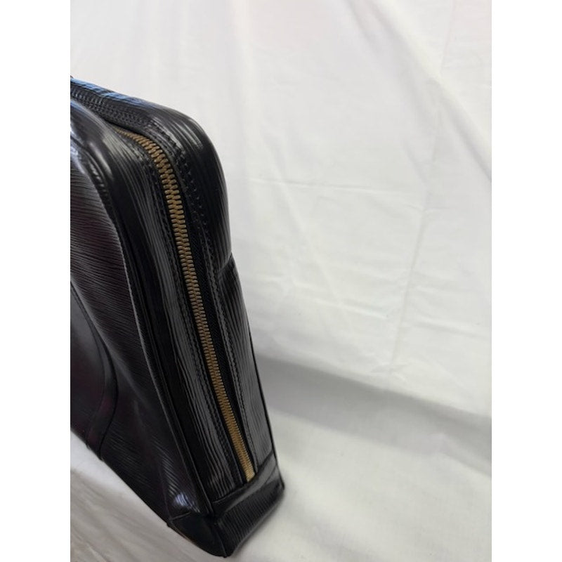 Louis Vuitton LV Epi Leather Briefcase Business Bag Attache Laptop Case Black