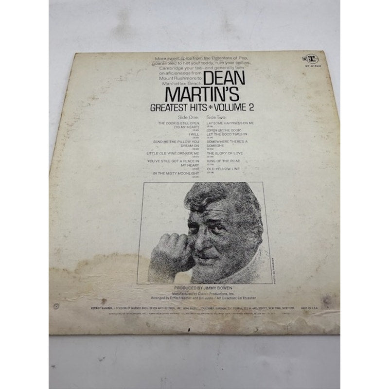 Dean Martin – Dean Martin's Greatest Hits! Volume 2 1973 Vinyl Album Record