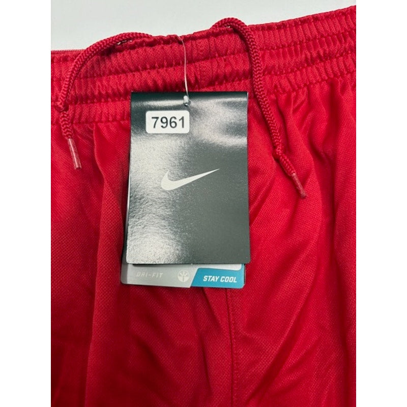Nike Dri-FIT Sports Activewear Shorts Elastic Waist Red/White Mens Size M