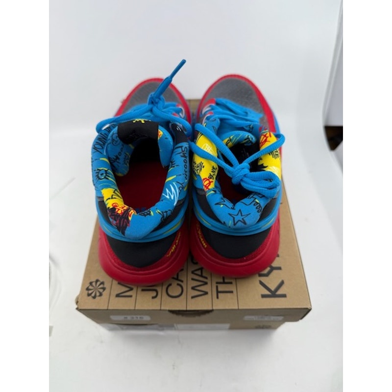 Nike Kyrie 8 GO SE Basketball Shoes Black Blue Yellow DQ8080-012 Boys 6.5Y