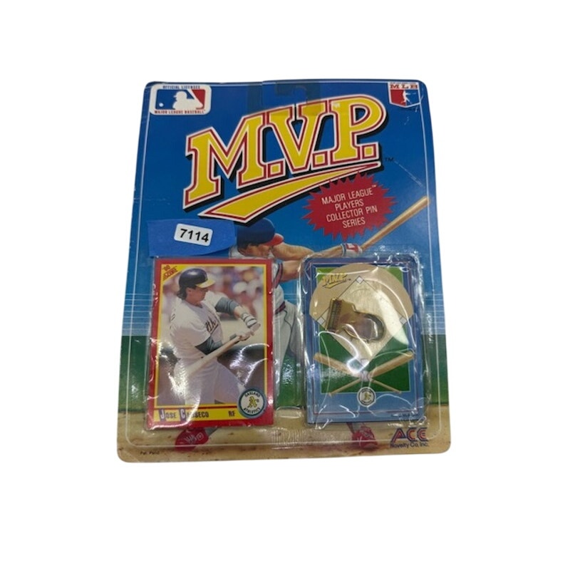 1990 MVP Jose Canseco / Ricky Henderson Oakland A's Mlb Pin Baseball Cards PSA