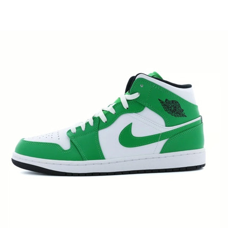 Nike Air Jordan 1 Mid Shoes DQ8426-301 Lucky Green White Black Mens Size 11