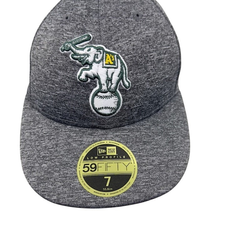 New Era 59Fifty Oakland Athletics Baseball Cap Low Profile Gray Mens Size M