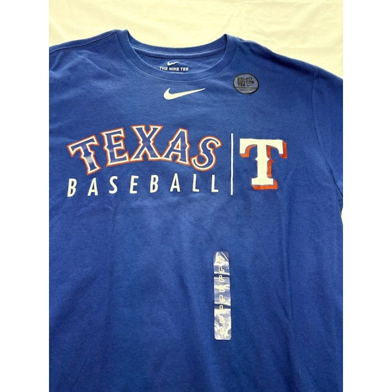 Nike Dri-Fit Texas Rangers Royal MLB Practice T-Shirt Rush Blue Mens Size L