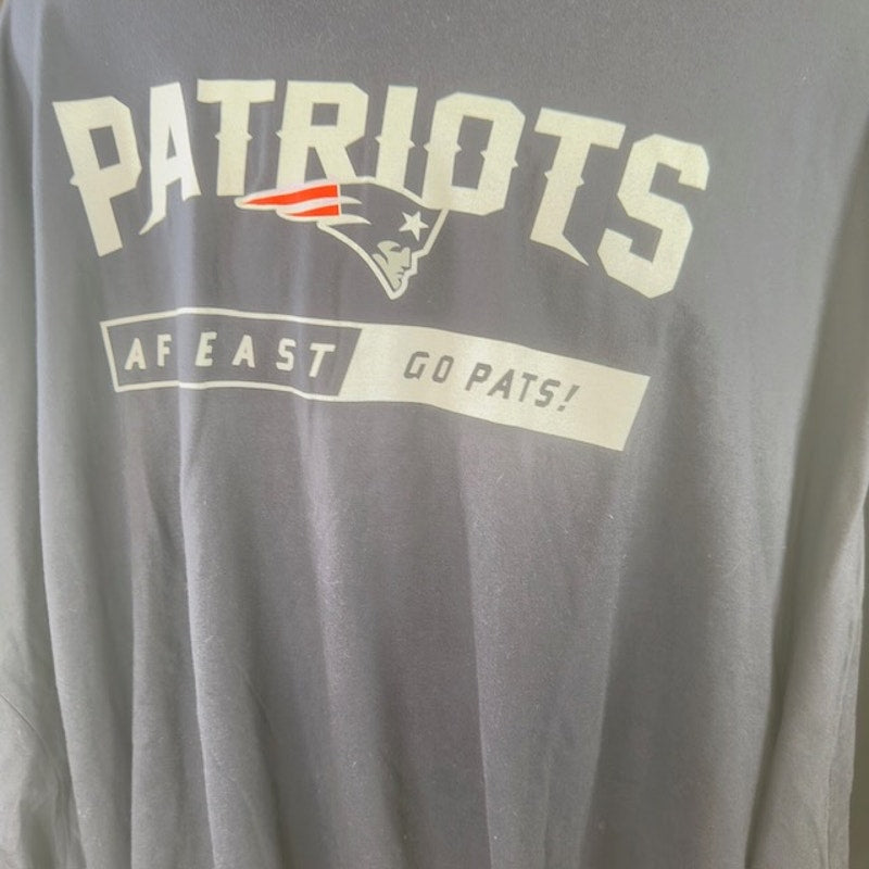Majestic NFL New England Patriots Long Sleeve Tee Crew Neck Navy Mens Big 6XL