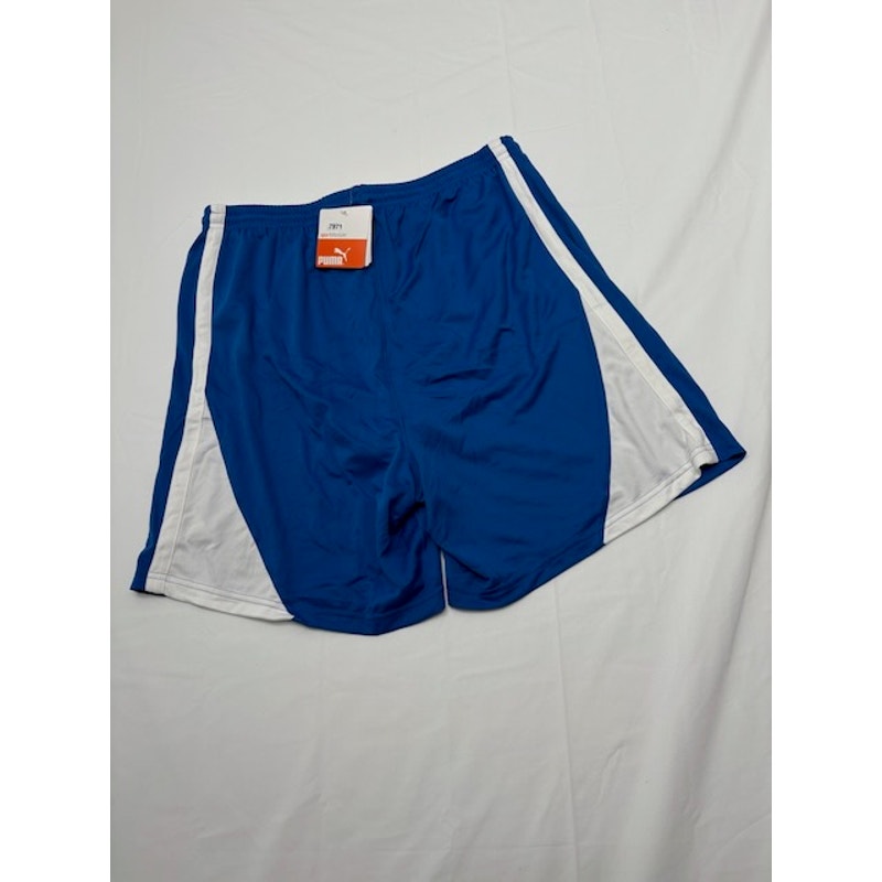 Puma Athletic Sports Shorts Elastic Waist Pull-On Blue/White Mens Size L