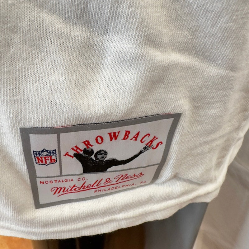 Mitchell Ness Superbowl Logo NFL First Championship Ringer Tee White Mens XL