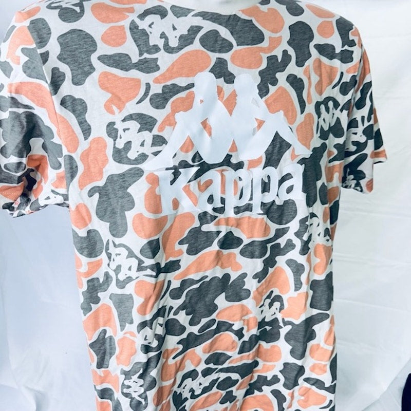 Kappa Authentic Pyllo T-Shirt Crew Neck All Over Print Multicolor Men Medium